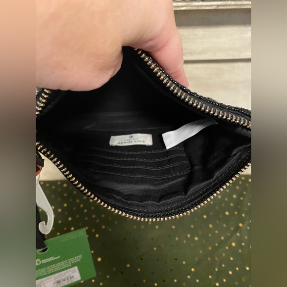 NWT kate spade x Target Champagne and Fries Black Beaded Clutch - Picture 4 of 4